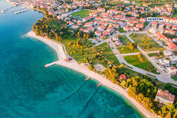 Apartmány Valentina - pohled z dronu, Fažana, poloostrov Istrie 