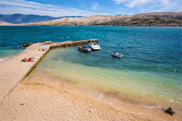 Apartmány Pag 11 - písčitooblázková pláž 260 m od domu, město Pag, ostrov Pag, Chorvatsko