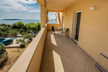 Apartmány Limeta - výhled z balkónu apartmánu A4, Milna, ostrov Vis, Chorvatsko