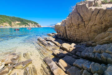 Pag - Bošana - pláž, ostrov Pag, Chorvatsko