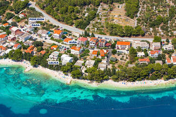 Apartmány Lelica - letecký pohled, Živogošće - Mala Duba, Makarská riviéra, Chorvatsko