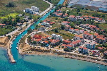 Nin - letecký pohled, Zadarská riviéra, Chorvatsko	