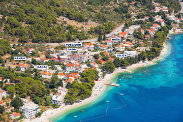 Živogošće - Mala Duba - letecký pohled, Makarská riviéra, Chorvatsko