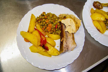 Penzion Magazin - příklad obědového menu, Tkon, ostrov Pašman, Chorvatsko