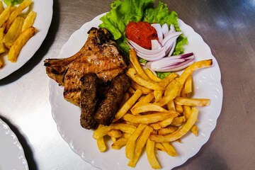 Penzion Magazin - příklad obědového menu, Tkon, ostrov Pašman, Chorvatsko