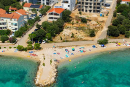 Apartmány Suzana - letecký pohled, Mandre, ostrov Pag, Chorvatsko