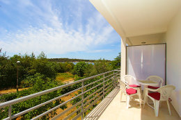 Apartmány Moderna - výhled z terasy apartmánu B4, Pula, Istrie, Chorvatsko