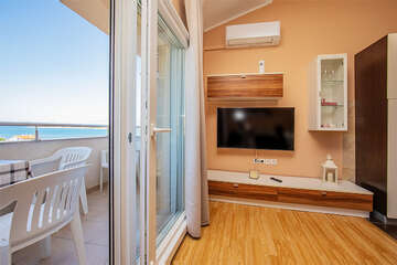 Apartmány Bendžo - výhled z terasy apartmánu A3, Povljana, ostrov Pag, Chorvatsko