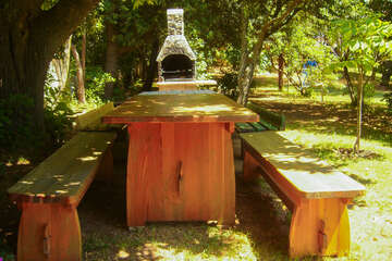 Apartmány Banjole 11 - posezení dolní zahrada, Pula-Banjole, poloostrov Istrie, Chorvatsko