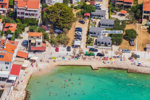 Mobilhome Mir - letecký pohled, Pakoštane, Zadarská riviéra, Chorvatsko