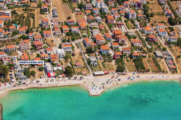 Mobilhome Mir - letecký pohled, Pakoštane, Zadarská riviéra, Chorvatsko