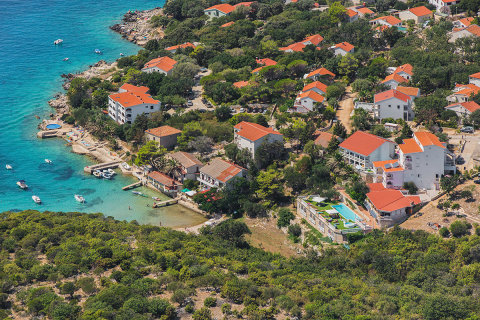 Apartmány Garden Resort-L - letecký pohled, Potočnica, ostrov Pag, Chorvatsko