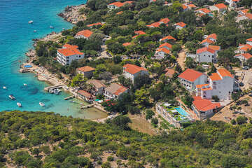 Apartmány Garden Resort-R - letecký pohled, Potočnica, ostrov Pag, Chorvatsko