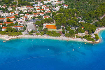 Apartmány Toni - letecký pohled, Podgora, Chorvatsko