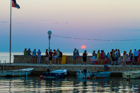 Petrčane - západ slunce, Zadarská riviéra, Chorvatsko