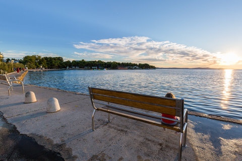 Petrčane - pláže, Zadarská riviéra, Chorvatsko