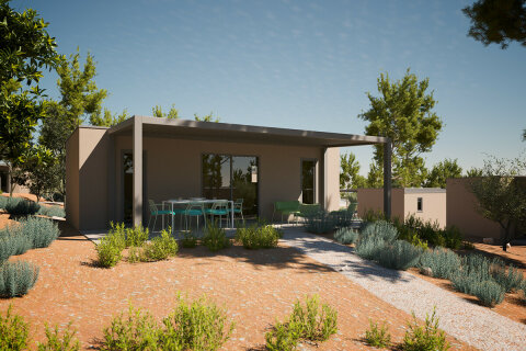 Mobilhome Avalona - příklad mobilhomu typu "A" - Mobilhome Premium pro 4–6 osob, Aminess Camping Resort, Povljana, ostrov Pag, Chorvatsko