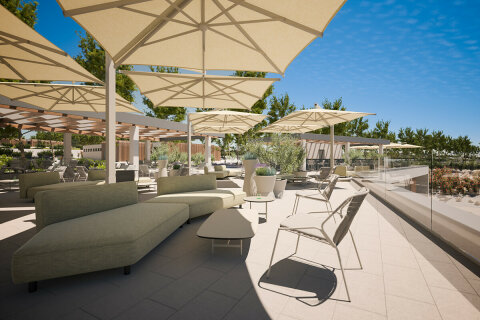 Mobilhome Avalona - restaurace/kavárna, Aminess Camping Resort, Povljana, ostrov Pag, Chorvatsko