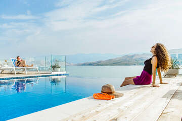 Hotel Plaža - bazén, město Pag, ostrov Pag, Chorvatsko