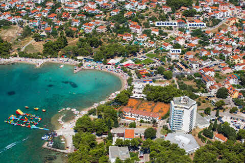 Apartmány Vita - letecký pohled, Vodice - Blata, Šibenická riviéra, Chorvatsko