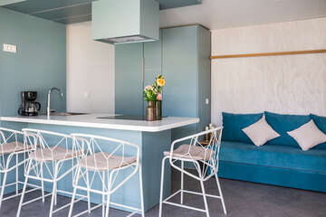 Mobilhome Avalona - příklad mobilhomu typu "C" - Mobilhome Luxury s bazénem pro 4–6 osob, Aminess Camping Resort, Povljana, ostrov Pag, Chorvatsko