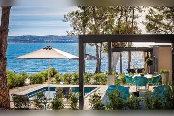 Mobilhome Avalona - příklad mobilhomu typu "C" - Luxusní mobilhome s bazénem pro 4–6 osob, Aminess Camping Resort, Povljana, ostrov Pag, Chorvatsko