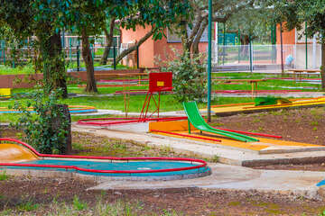 Rabac - minigolf v kempu Oliva, Istrie, Chorvatsko