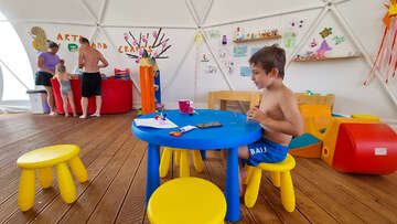 Mobilhome Mon Perin Resort - výtvarné dílničky v areálu Paleo Water Park, Bale - Rovinj, Istrie, Chorvatsko