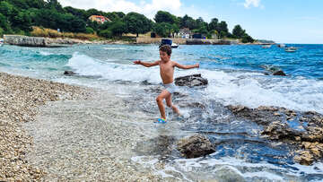 Apartmány Tradicija - oblázková pláž Zelenika, Pula, Istrie, Chorvatsko