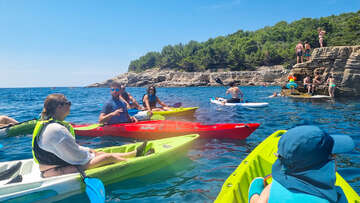 Pula - výlety na kajacích, Istrie, Chorvatsko
