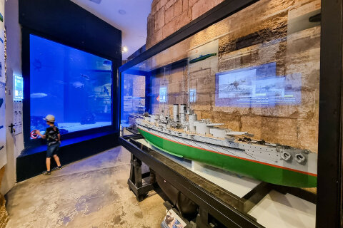 Mořské akvárium Pula, pevnost Verudela, Istrie, Chorvatsko