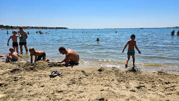 Písečná pláž Bijeca, Medulin, Istrie, Chorvatsko