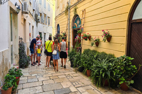 Poreč - staré město, Istrie, Chorvatsko