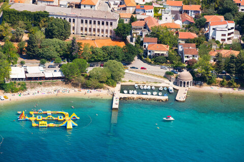 Hotel Kolovare**** - pláž Kolovare u hotelu, Zadar, Chorvatsko