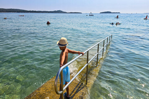 Apartmány Resort BiVillage - rampa pro handikepované osoby, Fažana, Istrie, Chorvatsko