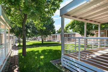 Mobilhome Lodge Premium pro 4–6 osob, Resort BiVillage, Fažana, Istrie, Chorvatsko