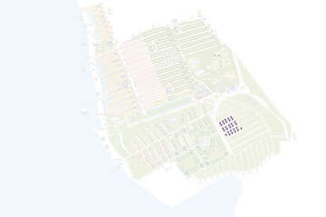 Mapa umístění - mobilhome Lodge Comfort pro 5–6 osob, Resort BiVillage, Fažana, Istrie, Chorvatsko