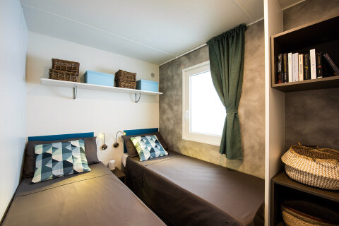 Mobilhome Lodge Comfort pro 5–6 osob, Resort BiVillage, Fažana, Istrie, Chorvatsko