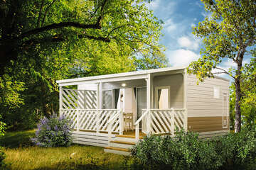 Mobilhome Lodge Comfort pro 5–6 osob, Resort BiVillage, Fažana, Istrie, Chorvatsko