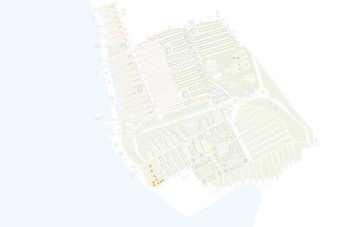 Mapa umístění - mobilhome Lodge Deluxe Sea View pro 4–5 osob, Resort BiVillage, Fažana, Istrie, Chorvatsko