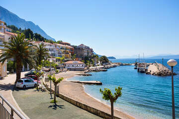 Apartmán Dragan - výhled z balkónu, Podgora-Čaklje, Makarská riviéra, Chorvatsko