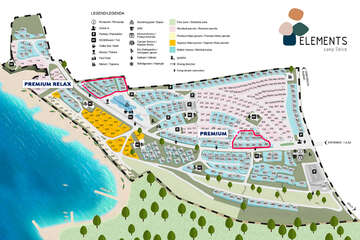Mobilhome Salumbra - mapa umístění mobilhomů v kempu, Selce, Crikvenická riviéra, Chorvatsko