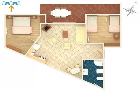 Apartmány František: apartmán A3 pre 2-4 osoby,<br />
prízemie