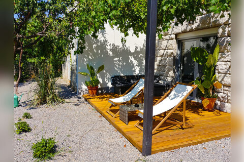 Apartmány Miramare - terasa apartmánu A1, Rijeka, Chorvatsko