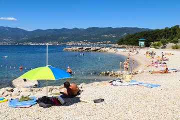 Rijeka - pláž Kantrida (Ploče), Chorvatsko