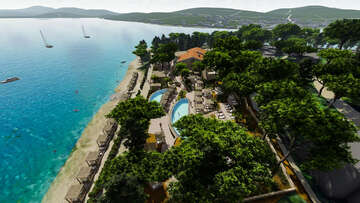 Resort Zelena Punta - bazény - vizualizace 2024, Kukljica, ostrov Ugljan, Chorvatsko