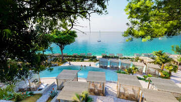 Resort Zelena Punta - bazény - vizualizace 2024, Kukljica, ostrov Ugljan, Chorvatsko