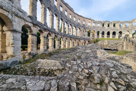 Amfiteátr v Pule, Chorvatsko Istrie