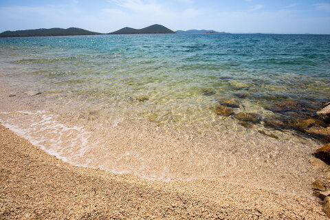 Mobilhome Drage - nejbližší pláž, Drage, Zadarská riviéra, Chorvatsko