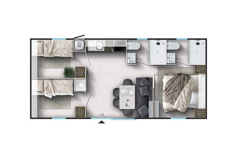 Mobilhom Deluxe Family, Zaton Holiday Resort, Zaton, Zadarská riviéra, Chorvatsko